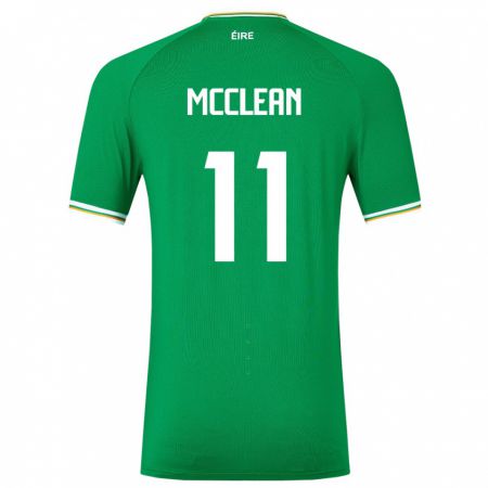 Kandiny Női Ír-Sziget James Mcclean #11 Zöld Hazai Jersey 24-26 Mez Póló Ing