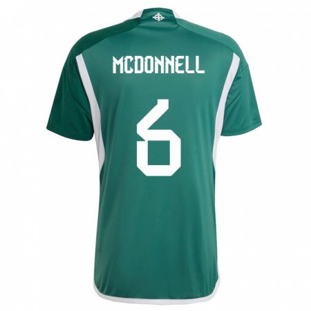 Kandiny Női Észak-Írország Jamie Mcdonnell #6 Zöld Hazai Jersey 24-26 Mez Póló Ing