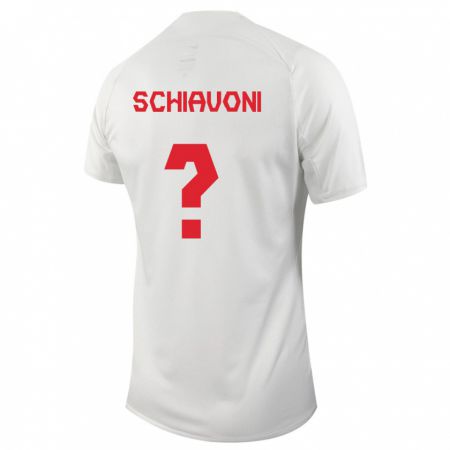 Kandiny Női Kanadai Matteo Schiavoni #0 Fehér Idegenbeli Jersey 24-26 Mez Póló Ing