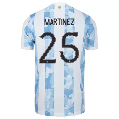 Női Argentin labdarúgó-válogatott Lisandro Martinez #25 Hazai Kék fehér 2021 Mez Póló Ing