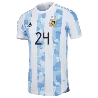 Gyermek Argentin labdarúgó-válogatott Papu Gomez #24 Hazai Kék fehér 2021 Mez Póló Ing