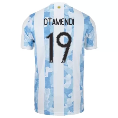 Gyermek Argentin labdarúgó-válogatott Nicolas Otamendi #19 Hazai Kék fehér 2021 Mez Póló Ing