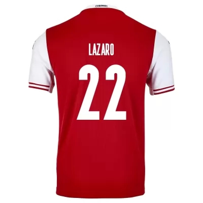 Női Osztrák labdarúgó-válogatott Valentino Lazaro #22 Hazai Piros 2021 Mez Póló Ing