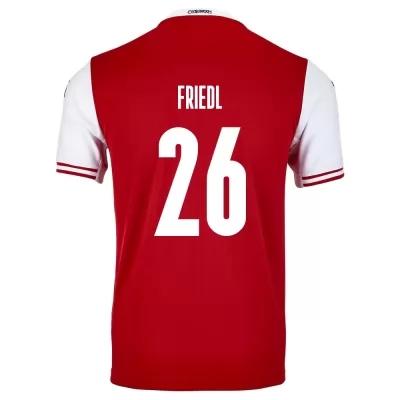 Női Osztrák labdarúgó-válogatott Marco Friedl #26 Hazai Piros 2021 Mez Póló Ing