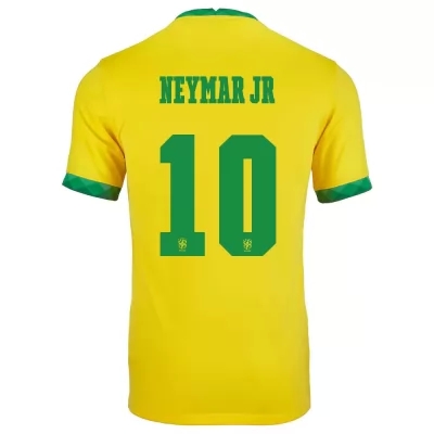 Férfi Brazil labdarúgó-válogatott Neymar #10 Hazai Sárga 2021 Mez Póló Ing
