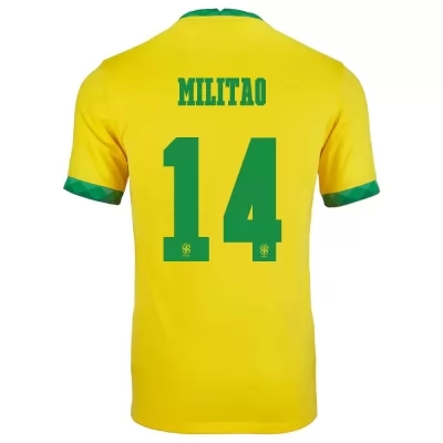 Női Brazil labdarúgó-válogatott Eder Militao #14 Hazai Sárga 2021 Mez Póló Ing
