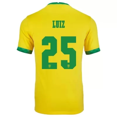 Női Brazil labdarúgó-válogatott Douglas Luiz #25 Hazai Sárga 2021 Mez Póló Ing