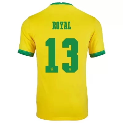 Gyermek Brazil Labdarúgó-válogatott Emerson Royal #13 Hazai Sárga 2021 Mez Póló Ing