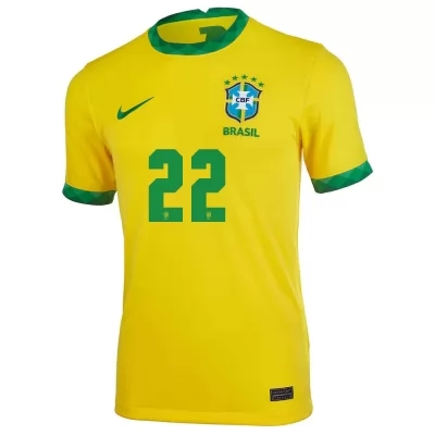 Női Brazil labdarúgó-válogatott Felipe #22 Hazai Sárga 2021 Mez Póló Ing