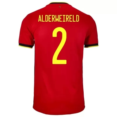 Női Belga labdarúgó-válogatott Toby Alderweireld #2 Hazai Piros 2021 Mez Póló Ing