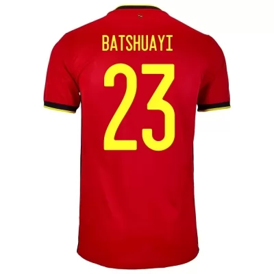 Női Belga labdarúgó-válogatott Michy Batshuayi #23 Hazai Piros 2021 Mez Póló Ing