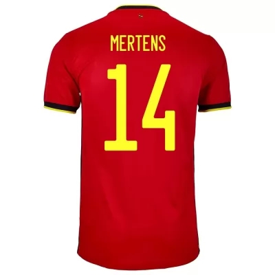 Női Belga labdarúgó-válogatott Dries Mertens #14 Hazai Piros 2021 Mez Póló Ing