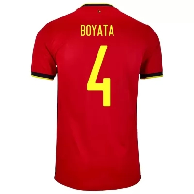 Női Belga labdarúgó-válogatott Dedryck Boyata #4 Hazai Piros 2021 Mez Póló Ing