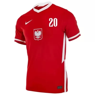 Gyermek Lengyel labdarúgó-válogatott Piotr Zielinski #20 Hazai Piros 2021 Mez Póló Ing
