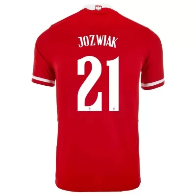 Női Lengyel Labdarúgó-válogatott Kamil Jozwiak #21 Hazai Piros 2021 Mez Póló Ing