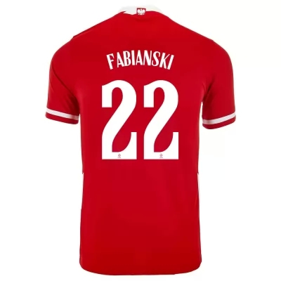 Női Lengyel labdarúgó-válogatott Lukasz Fabianski #22 Hazai Piros 2021 Mez Póló Ing
