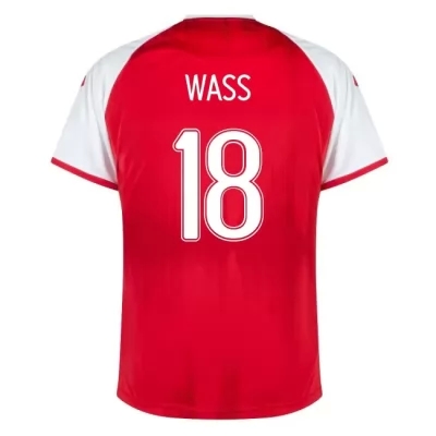 Női Dán labdarúgó-válogatott Daniel Wass #18 Hazai Piros 2021 Mez Póló Ing