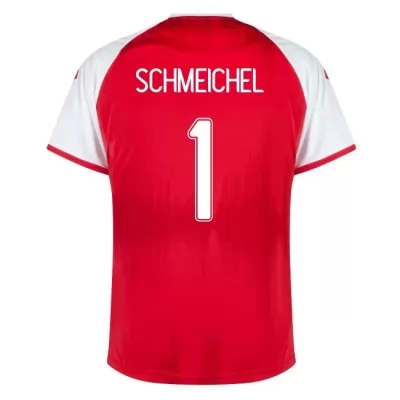 Női Dán labdarúgó-válogatott Kasper Schmeichel #1 Hazai Piros 2021 Mez Póló Ing