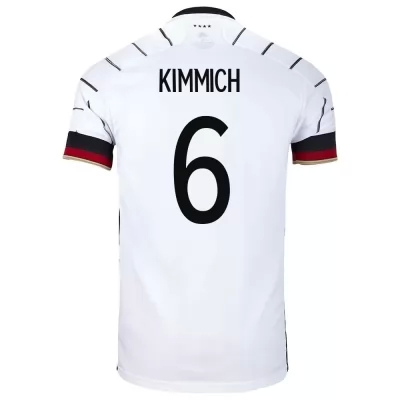 Női Német labdarúgó-válogatott Joshua Kimmich #6 Hazai Fehér 2021 Mez Póló Ing