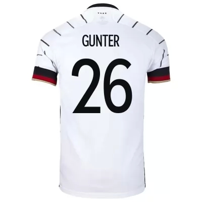 Női Német labdarúgó-válogatott Christian Gunter #26 Hazai Fehér 2021 Mez Póló Ing
