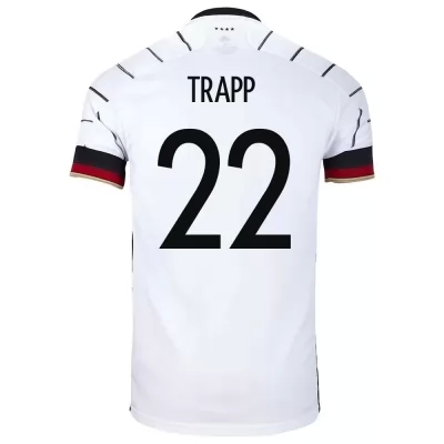 Női Német labdarúgó-válogatott Kevin Trapp #22 Hazai Fehér 2021 Mez Póló Ing