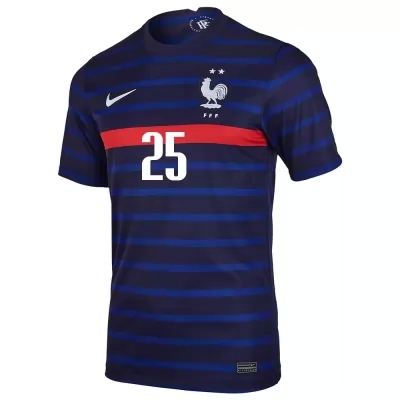 Női Francia labdarúgó-válogatott Jules Kounde #25 Hazai Sötétkék 2021 Mez Póló Ing