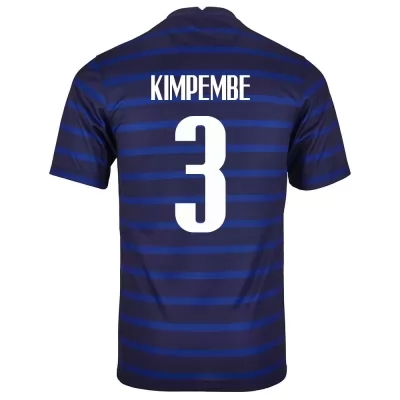 Férfi Francia labdarúgó-válogatott Presnel Kimpembe #3 Hazai Sötétkék 2021 Mez Póló Ing