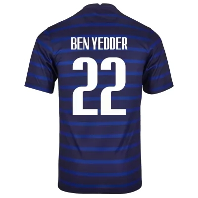 Női Francia labdarúgó-válogatott Wissam Ben Yedder #22 Hazai Sötétkék 2021 Mez Póló Ing