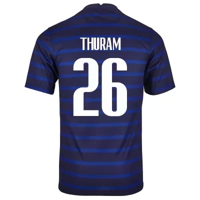 Női Francia labdarúgó-válogatott Marcus Thuram #26 Hazai Sötétkék 2021 Mez Póló Ing