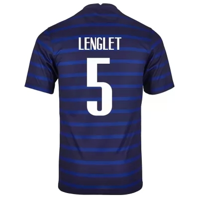 Gyermek Francia labdarúgó-válogatott Clement Lenglet #5 Hazai Sötétkék 2021 Mez Póló Ing