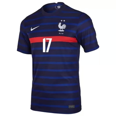 Női Francia labdarúgó-válogatott Moussa Sissoko #17 Hazai Sötétkék 2021 Mez Póló Ing