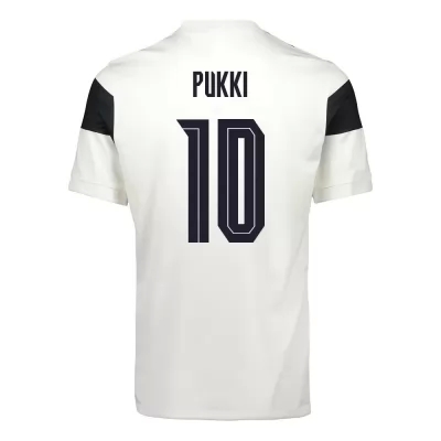 Női Finn labdarúgó-válogatott Teemu Pukki #10 Hazai Fehér 2021 Mez Póló Ing