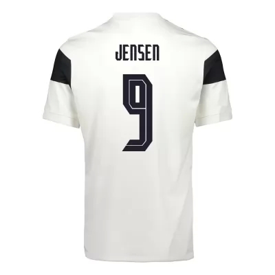 Női Finn labdarúgó-válogatott Fredrik Jensen #9 Hazai Fehér 2021 Mez Póló Ing