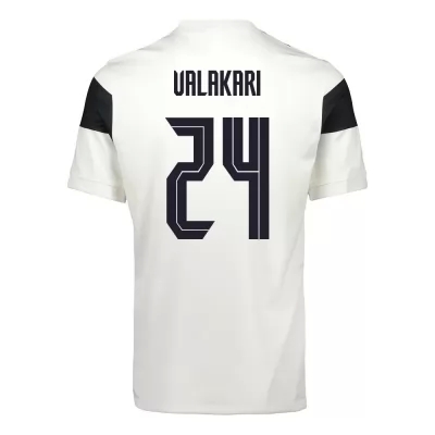 Női Finn labdarúgó-válogatott Onni Valakari #24 Hazai Fehér 2021 Mez Póló Ing