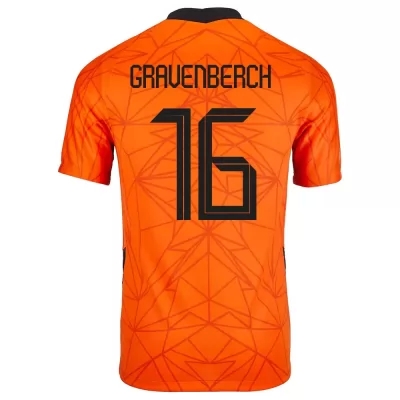 Női Holland labdarúgó-válogatott Ryan Gravenberch #16 Hazai Narancs 2021 Mez Póló Ing