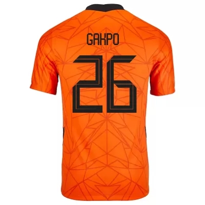 Gyermek Holland labdarúgó-válogatott Cody Gakpo #26 Hazai Narancs 2021 Mez Póló Ing