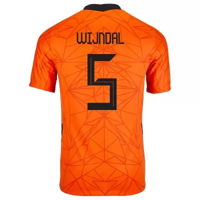 Gyermek Holland labdarúgó-válogatott Owen Wijndal #5 Hazai Narancs 2021 Mez Póló Ing
