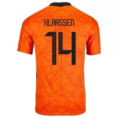 Női Holland labdarúgó-válogatott Davy Klaassen #14 Hazai Narancs 2021 Mez Póló Ing