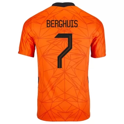 Gyermek Holland labdarúgó-válogatott Steven Berghuis #7 Hazai Narancs 2021 Mez Póló Ing
