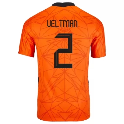 Gyermek Holland labdarúgó-válogatott Joël Veltman #2 Hazai Narancs 2021 Mez Póló Ing