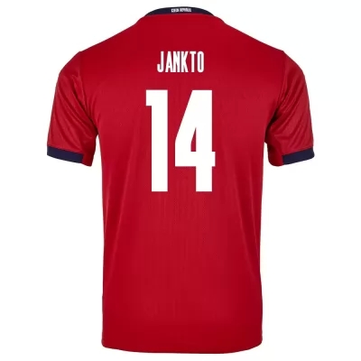 Gyermek Cseh Labdarúgó-válogatott Jakub Jankto #14 Hazai Piros 2021 Mez Póló Ing