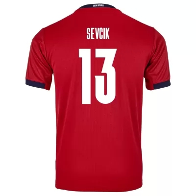Női Cseh labdarúgó-válogatott Petr Sevcik #13 Hazai Piros 2021 Mez Póló Ing