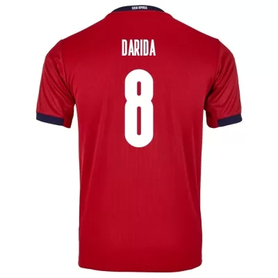 Női Cseh labdarúgó-válogatott Vladimir Darida #8 Hazai Piros 2021 Mez Póló Ing