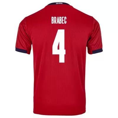 Női Cseh labdarúgó-válogatott Jakub Brabec #4 Hazai Piros 2021 Mez Póló Ing