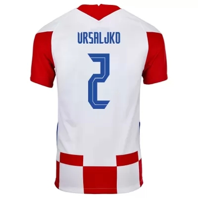 Férfi Horvát labdarúgó-válogatott Sime Vrsaljko #2 Hazai Piros fehér 2021 Mez Póló Ing