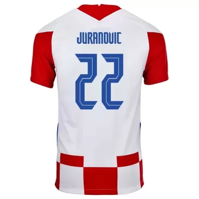 Gyermek Horvát labdarúgó-válogatott Josip Juranovic #22 Hazai Piros fehér 2021 Mez Póló Ing