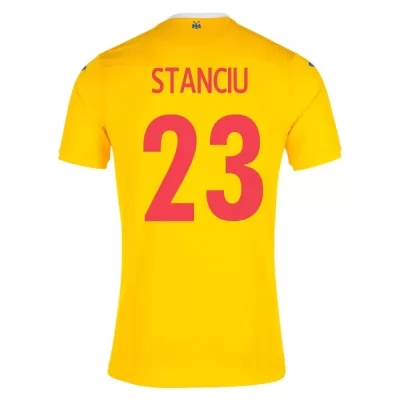 Női Román labdarúgó-válogatott Nicolae Stanciu #23 Hazai Sárga 2021 Mez Póló Ing