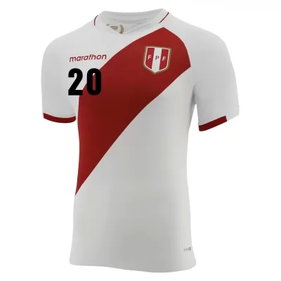 Női Perui labdarúgó-válogatott Santiago Ormeño #20 Hazai Fehér 2021 Mez Póló Ing