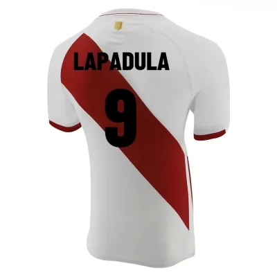 Női Perui labdarúgó-válogatott Gianluca Lapadula #9 Hazai Fehér 2021 Mez Póló Ing