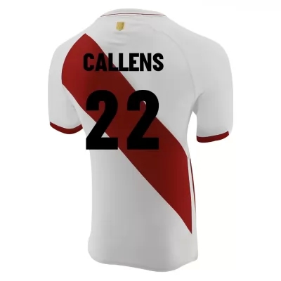 Női Perui labdarúgó-válogatott Alexander Callens #22 Hazai Fehér 2021 Mez Póló Ing